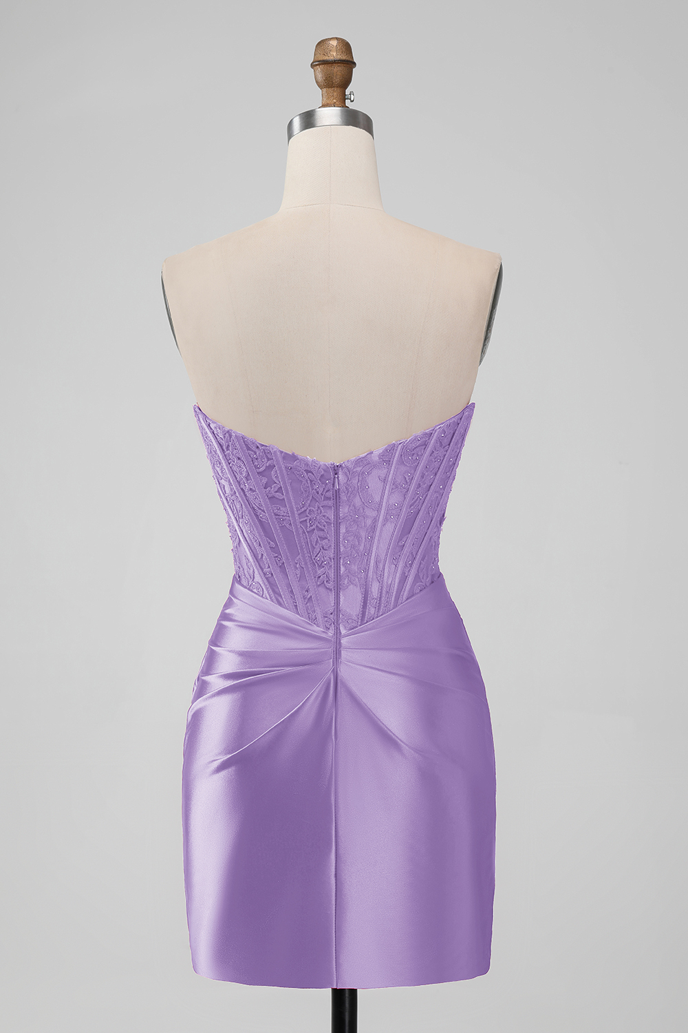 Sparky Red Strapless Bodycon Short Homecoing Dress with Lace