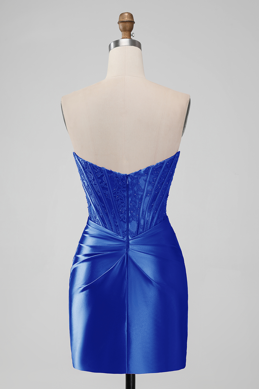 Sparky Red Strapless Bodycon Short Homecoing Dress with Lace