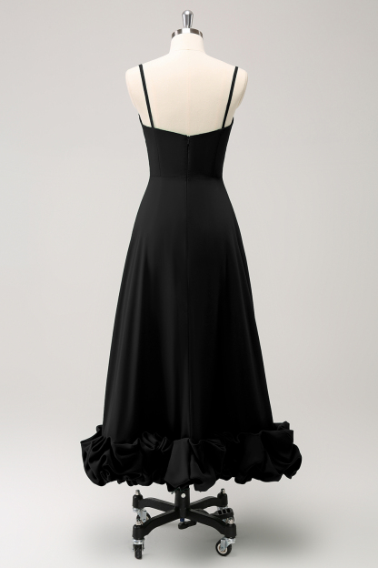 Elegant Green A Line Spaghetti Straps Bridesmaid Dress