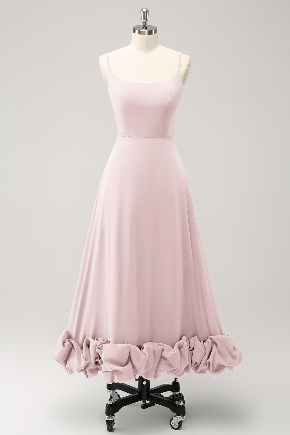 Elegant Green A Line Spaghetti Straps Bridesmaid Dress