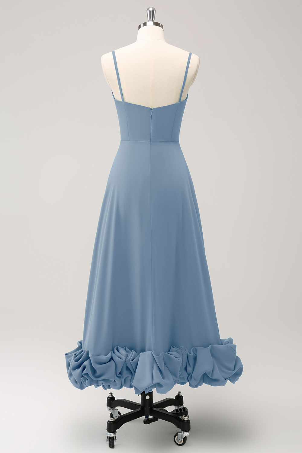 Elegant Green A Line Spaghetti Straps Bridesmaid Dress