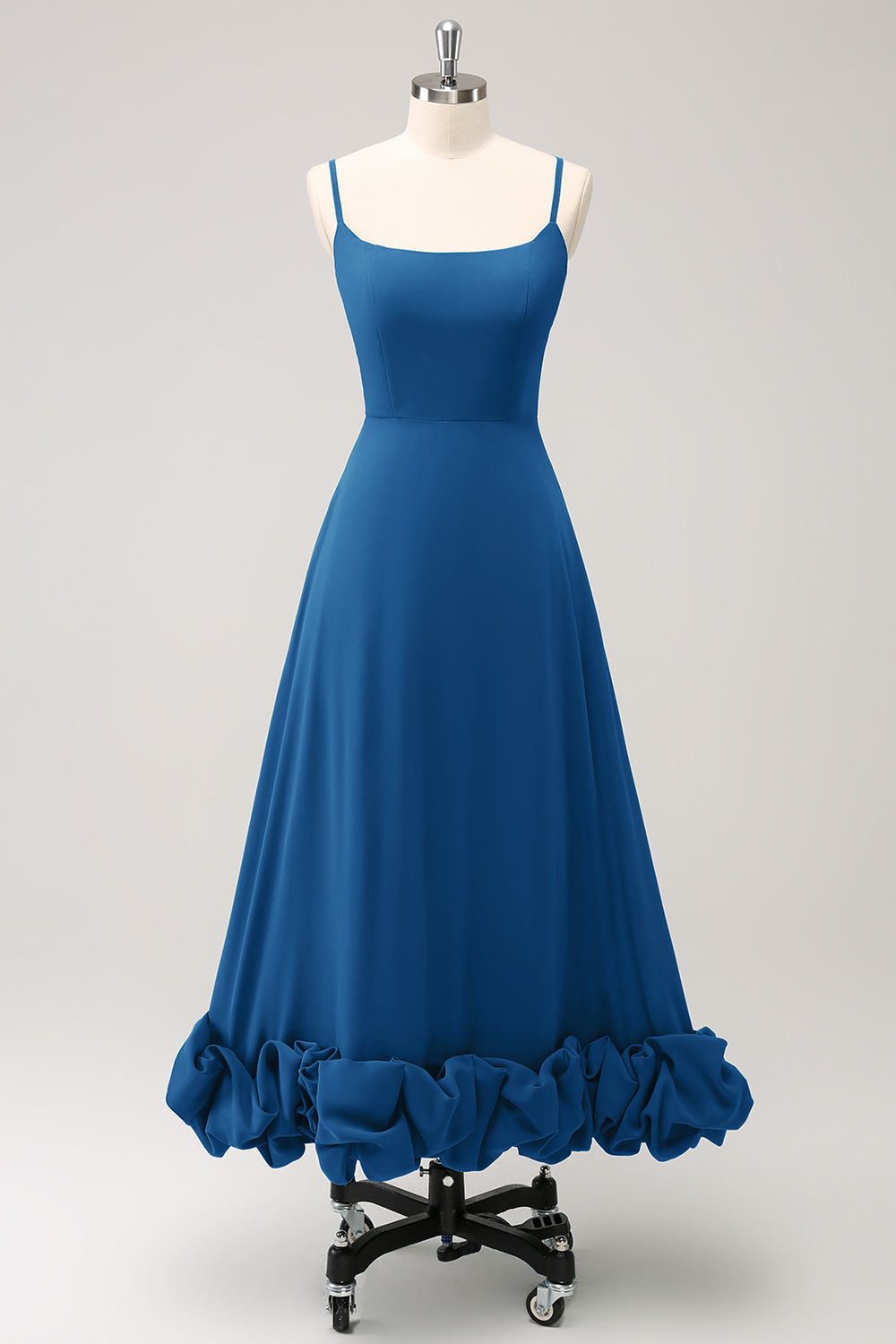 Elegant Green A Line Spaghetti Straps Bridesmaid Dress