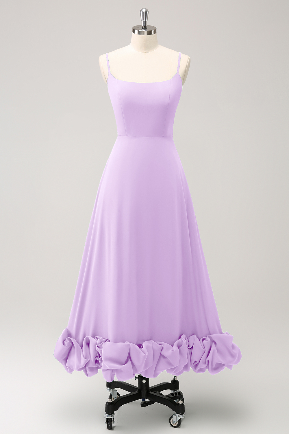 Elegant Green A Line Spaghetti Straps Bridesmaid Dress