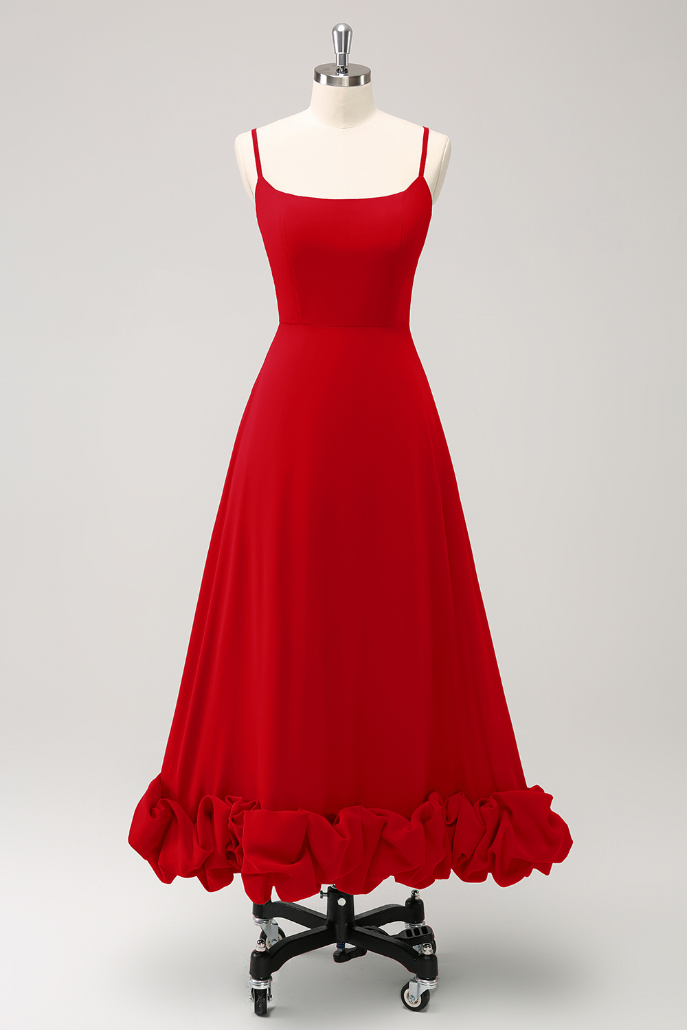 Elegant Green A Line Spaghetti Straps Bridesmaid Dress