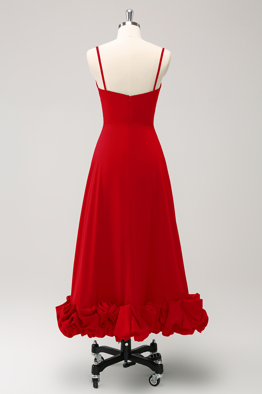 Elegant Green A Line Spaghetti Straps Bridesmaid Dress