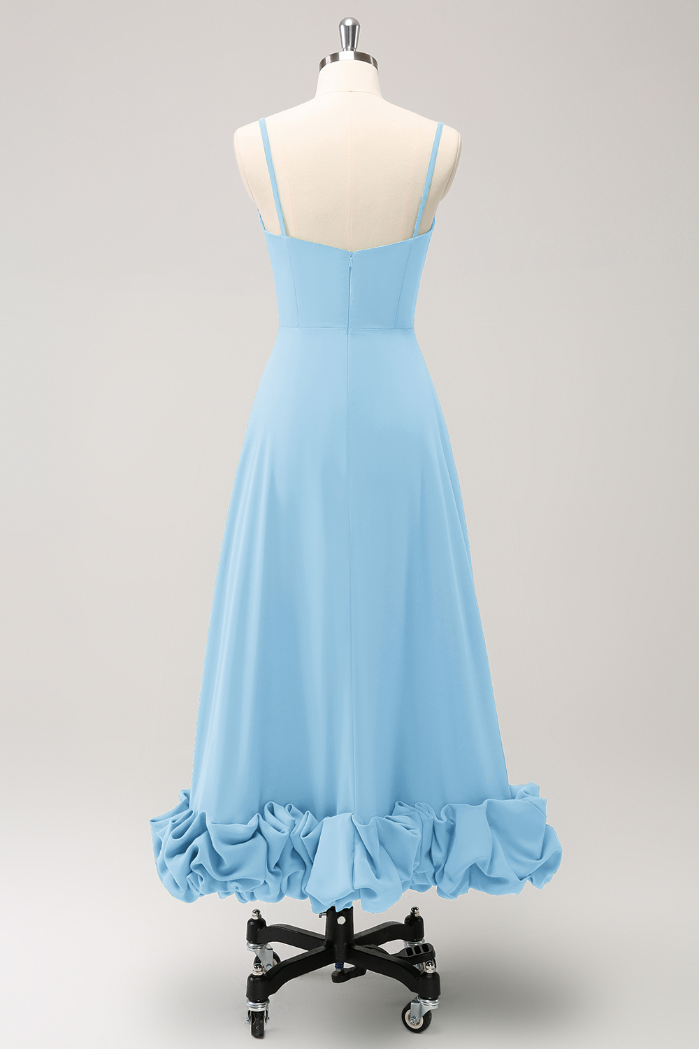 Elegant Green A Line Spaghetti Straps Bridesmaid Dress