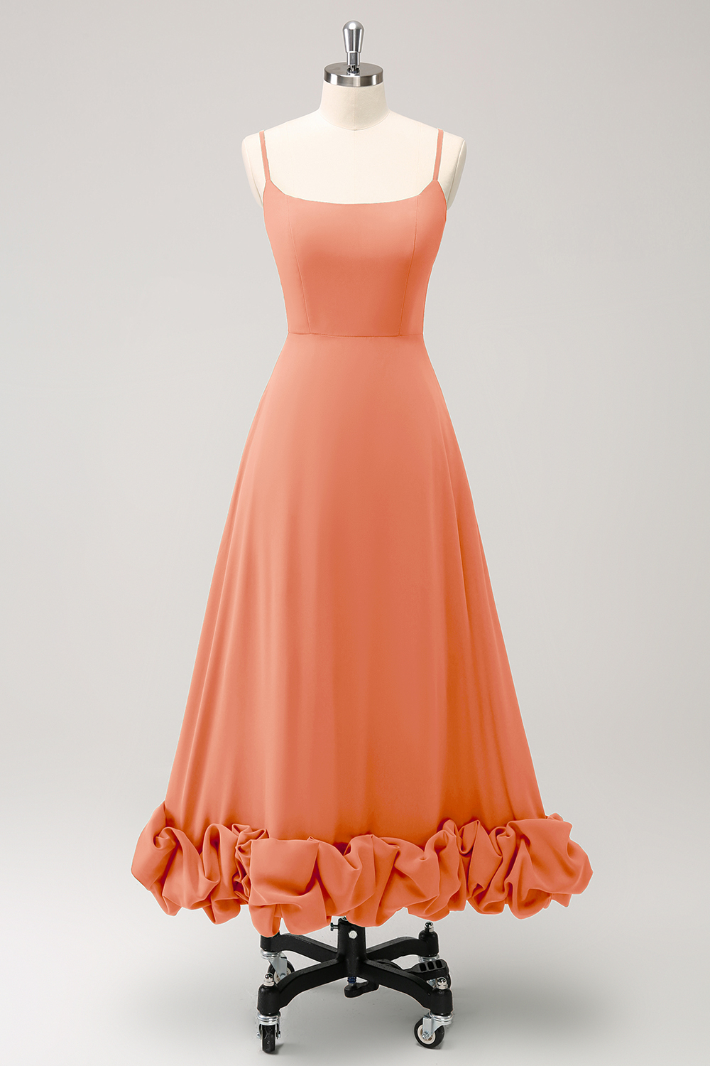 Elegant Green A Line Spaghetti Straps Bridesmaid Dress