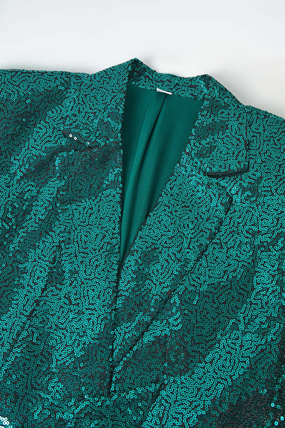 Glitter Green Notched Lapel Sequins Fitted Women Suits
