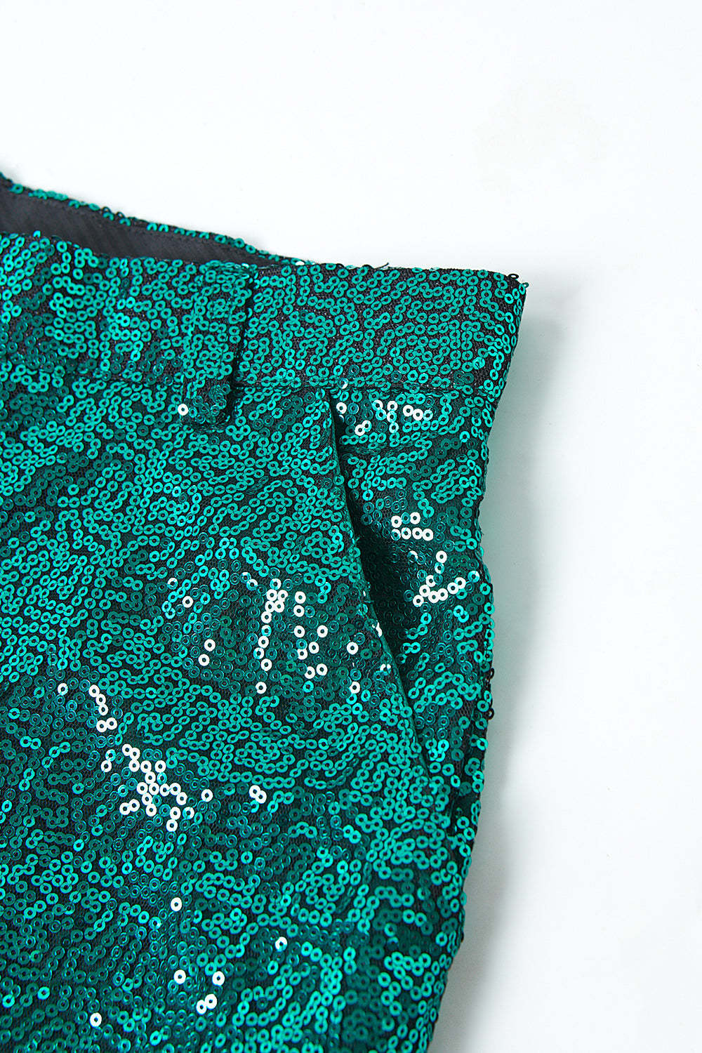 Glitter Green Notched Lapel Sequins Fitted Women Suits