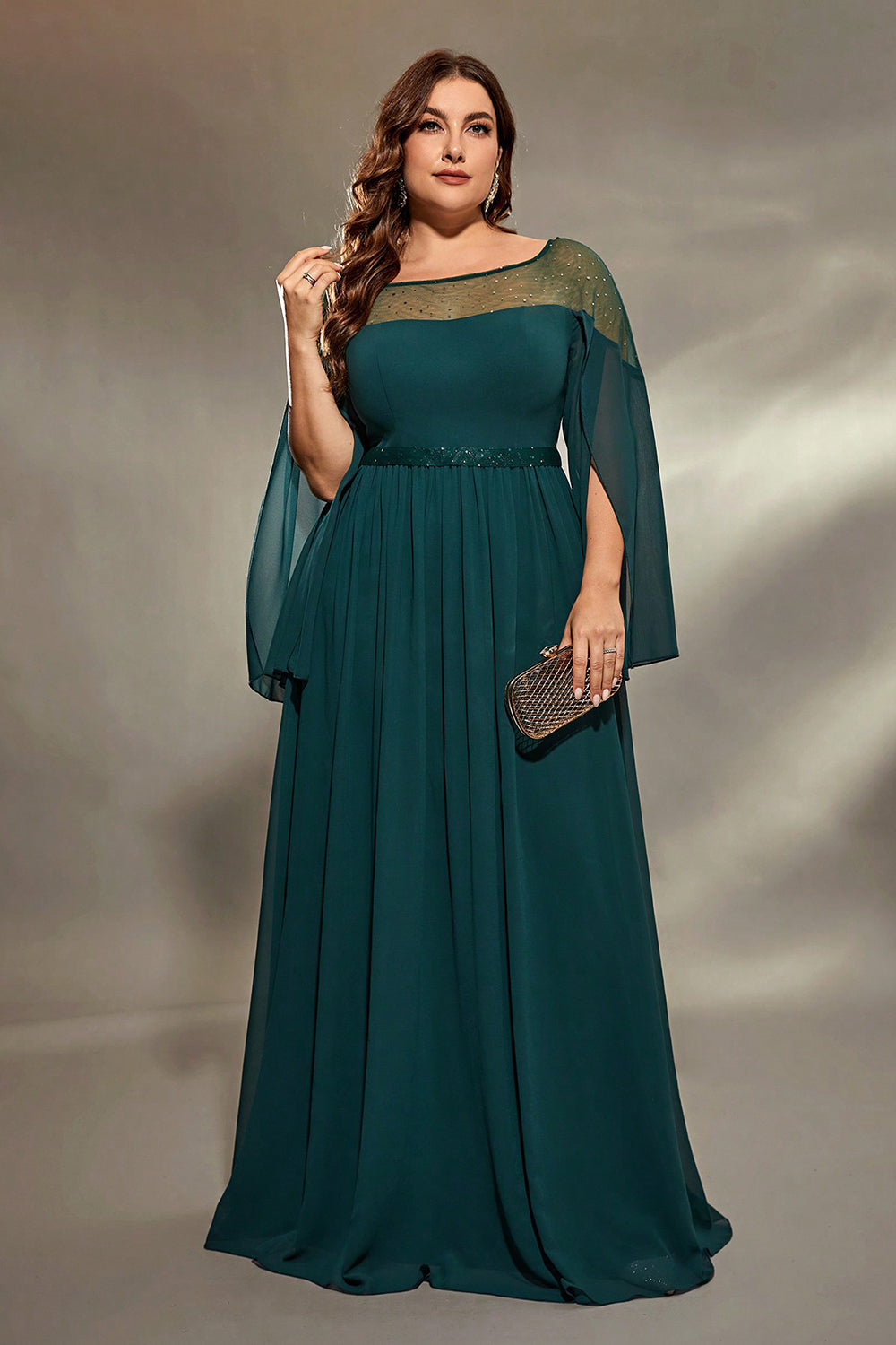 Green wedding dresses plus size best sale