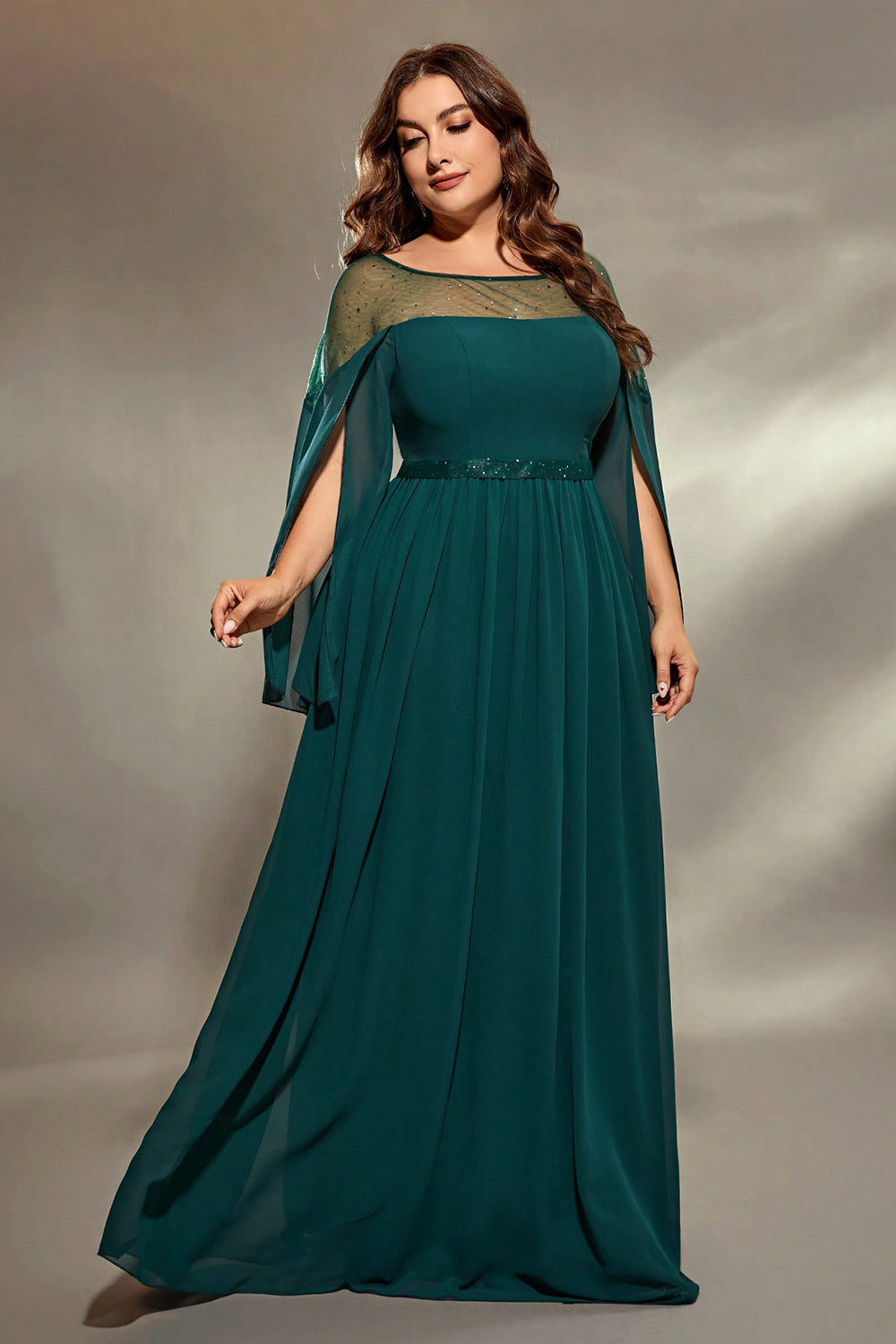 Green Bridesmaid Dress ⁍ Chiffon Maid Of The Honor Dresses ⁍ Plus Size Chiffon Dress ⁍ Chiffon Maxi Dresses ⁍ Wedding Guest Dress authentic ⁍ XL Dress