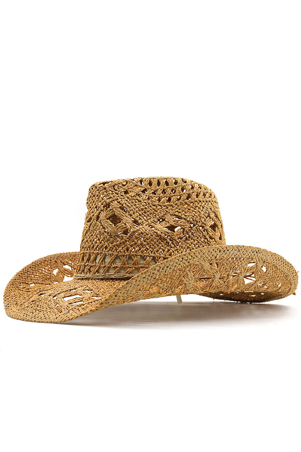 Leely Women Apricot Hollow Out Weaven Hat