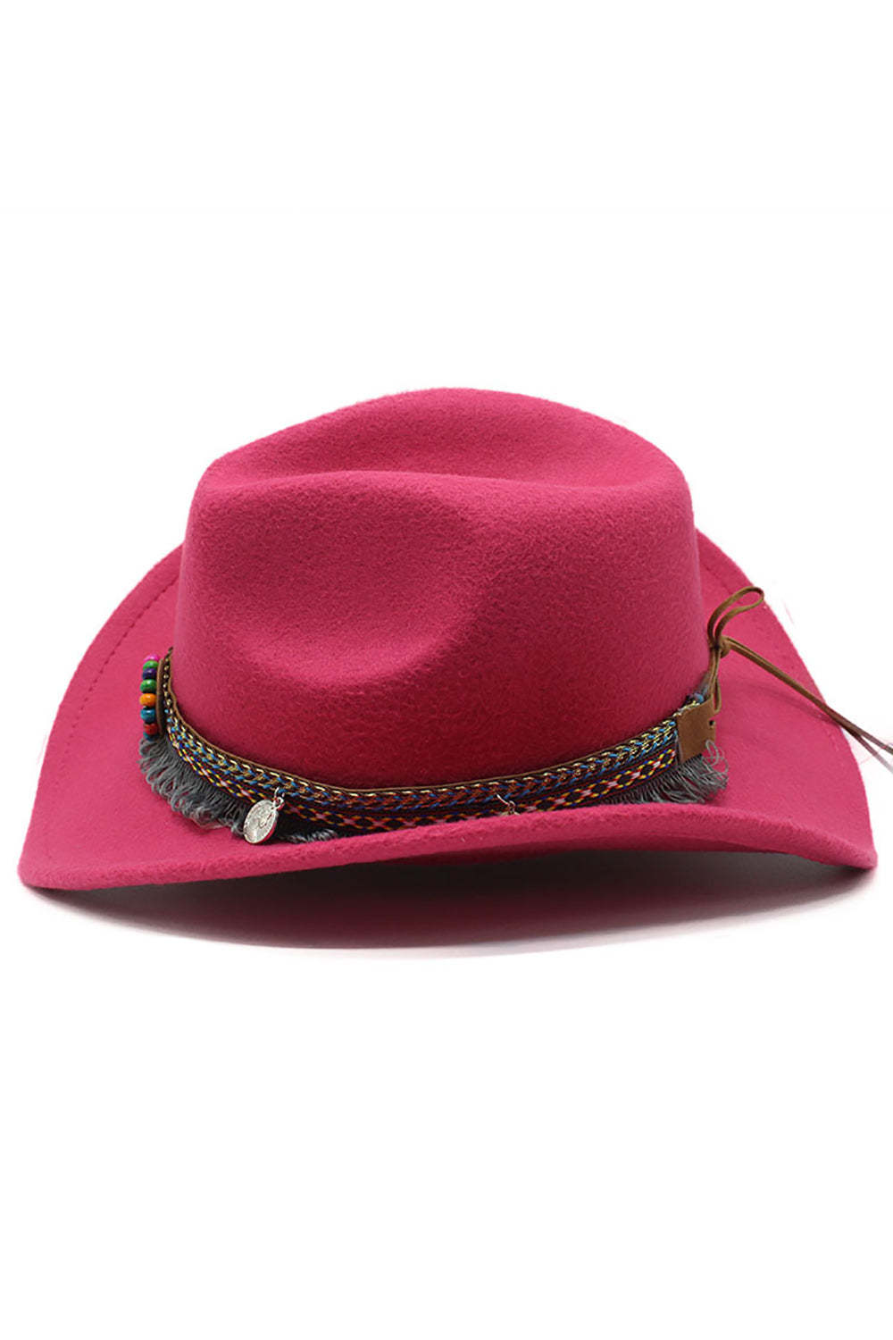 Black Bohemian Cowgirl Hat with Beading