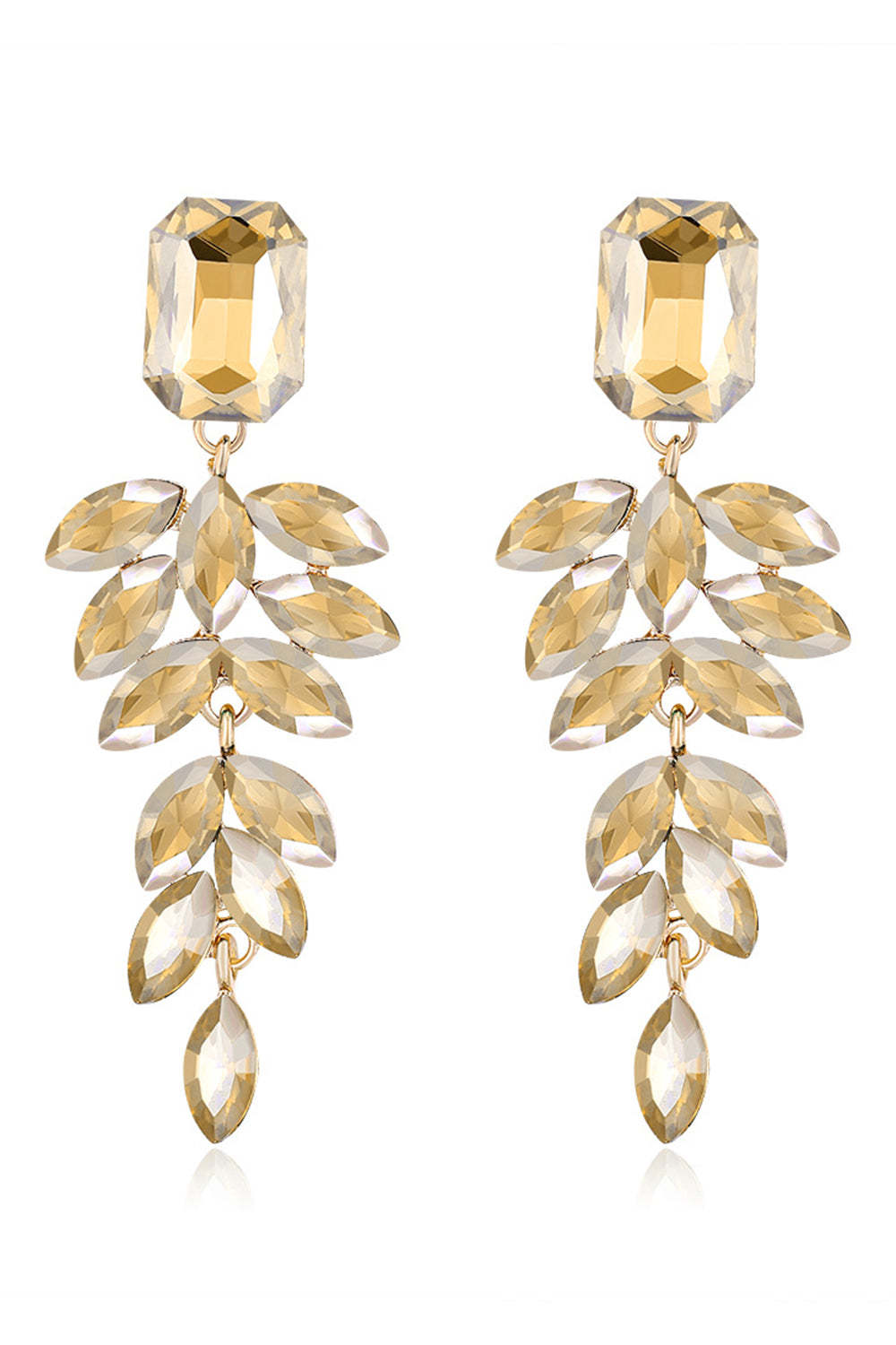 Stylish Dark Green Tassel Drop Earrings