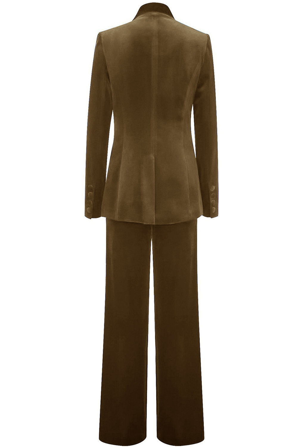 Royal Blue Velvet Single Button Women's Suits