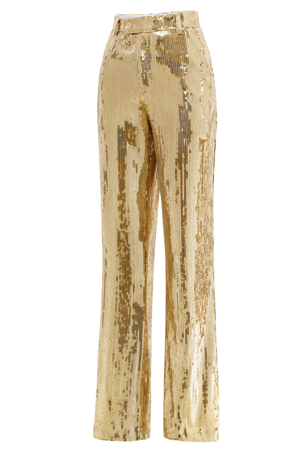 Sparkly Golden Sequined 2 Piece Women Party Suits