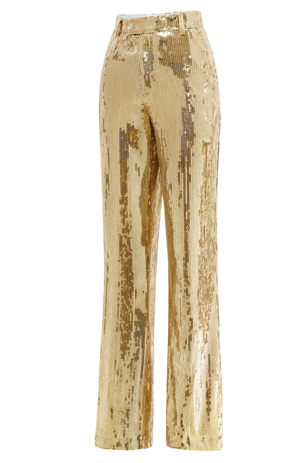 Sparkly Golden Sequined 2 Piece Women Party Suits