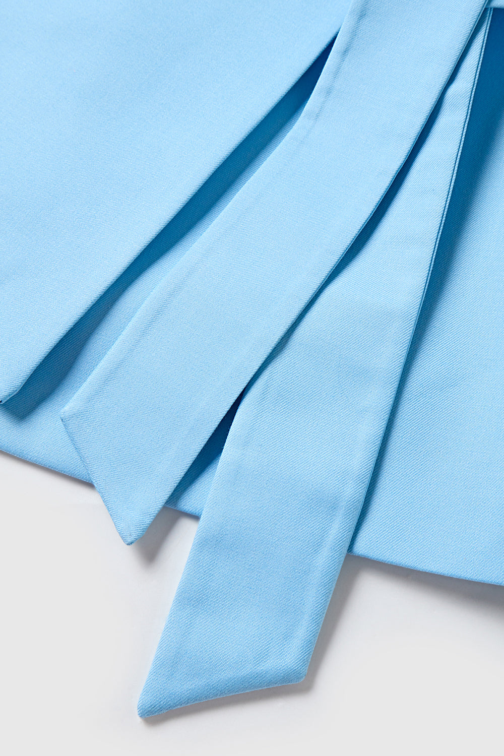 Blue 2 piece Women's Suits with Belt