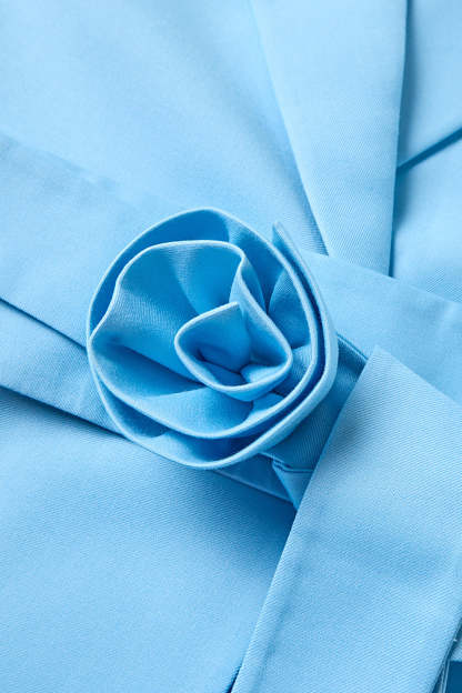 Blue 2 piece Women's Suits with Belt