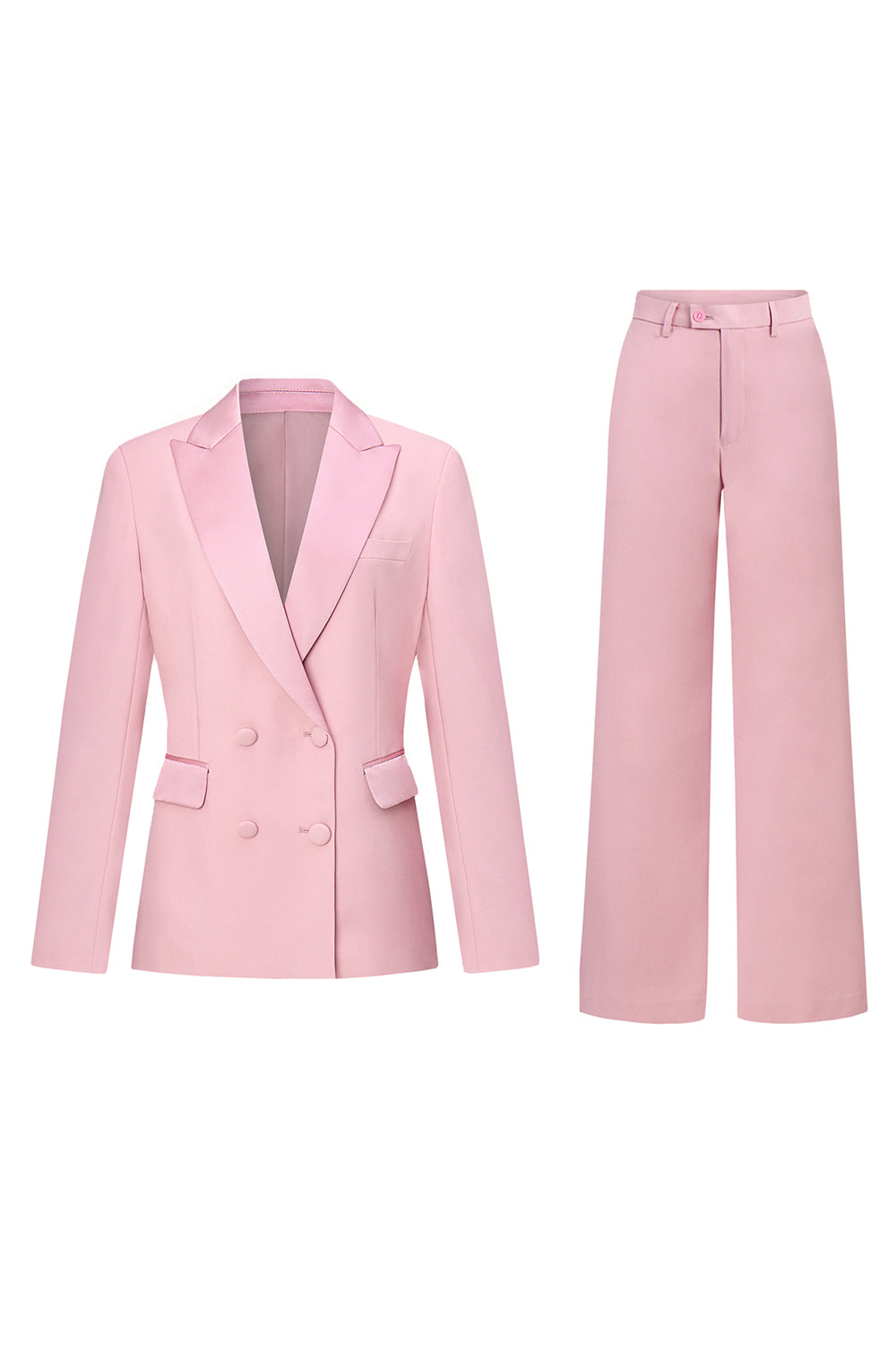 Leely Blush Double Breasted 2 Piece Women's Formal Suits