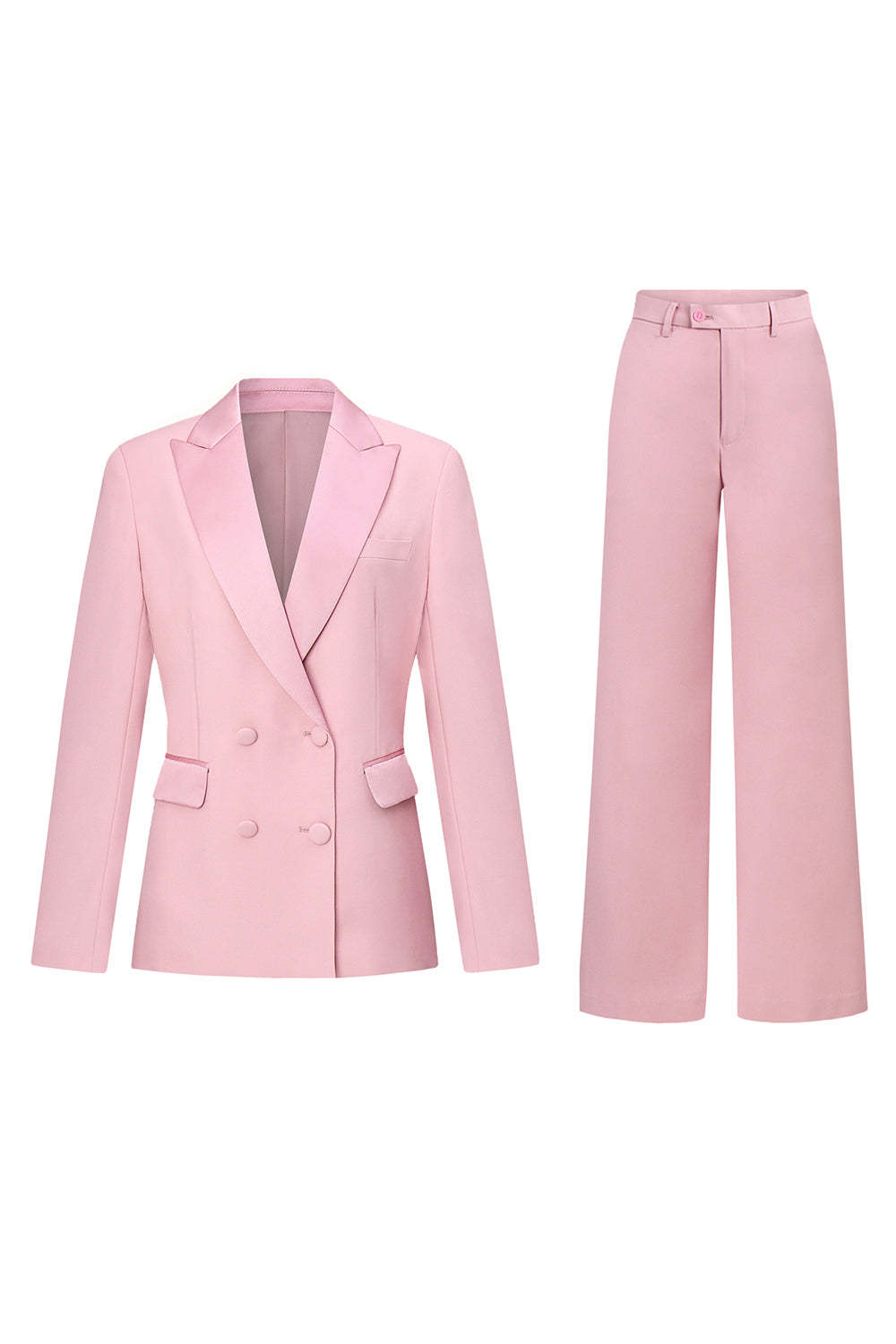 Leely Blush Double Breasted 2 Piece Women's Formal Suits