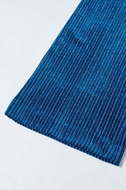 Ink Blue Notched Lapel Striped 2 Piece Women Prom Suits