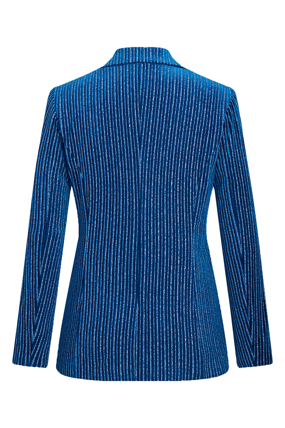 Ink Blue Notched Lapel Striped 2 Piece Women Prom Suits