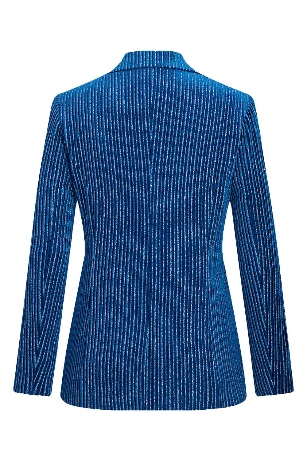 Ink Blue Notched Lapel Striped 2 Piece Women Prom Suits