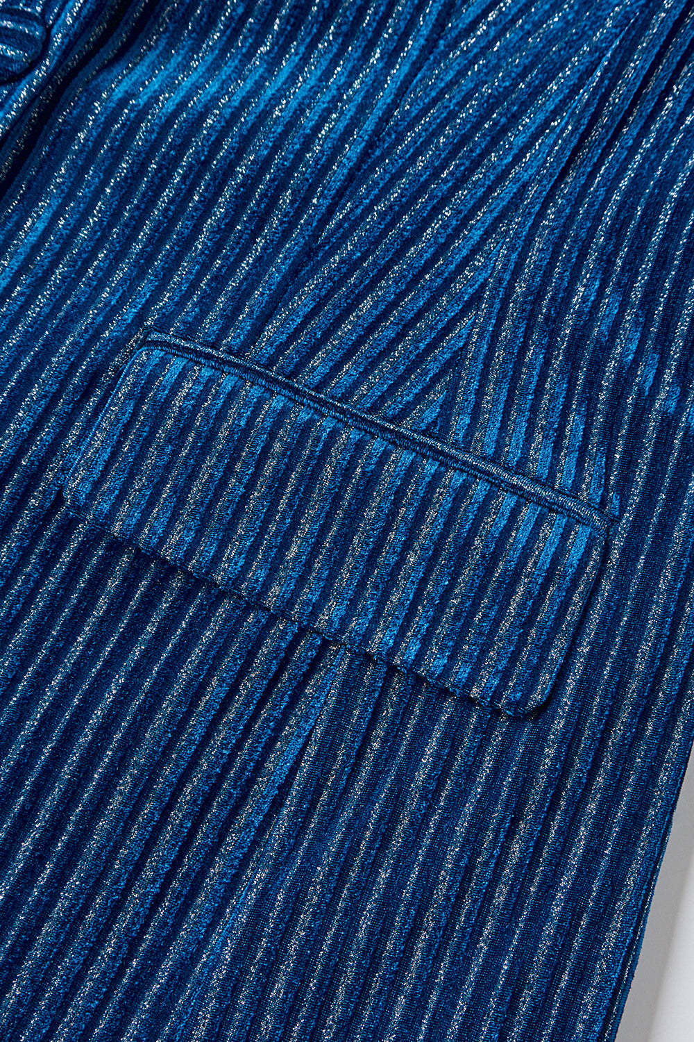 Ink Blue Notched Lapel Striped 2 Piece Women Prom Suits