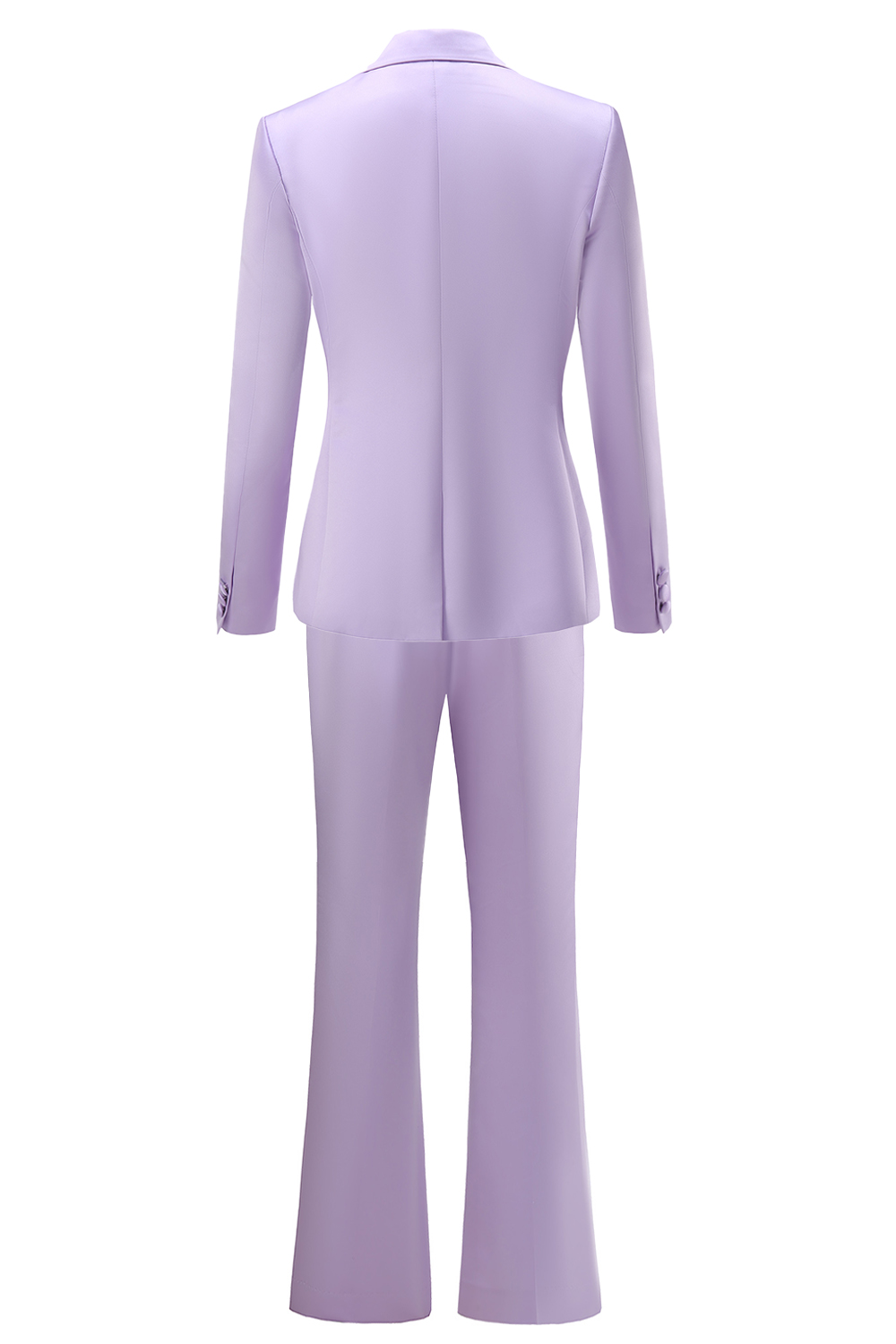 Purple Double Breasted Fitted 2 Piece Women's Suits
