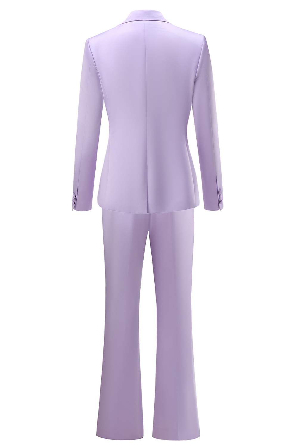 Purple Double Breasted Fitted 2 Piece Women's Suits