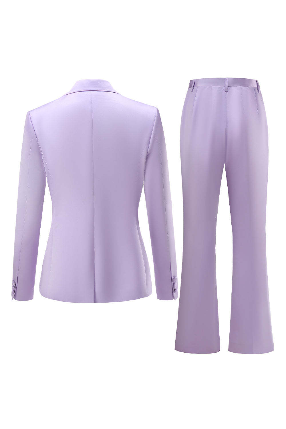 Purple Double Breasted Fitted 2 Piece Women's Suits