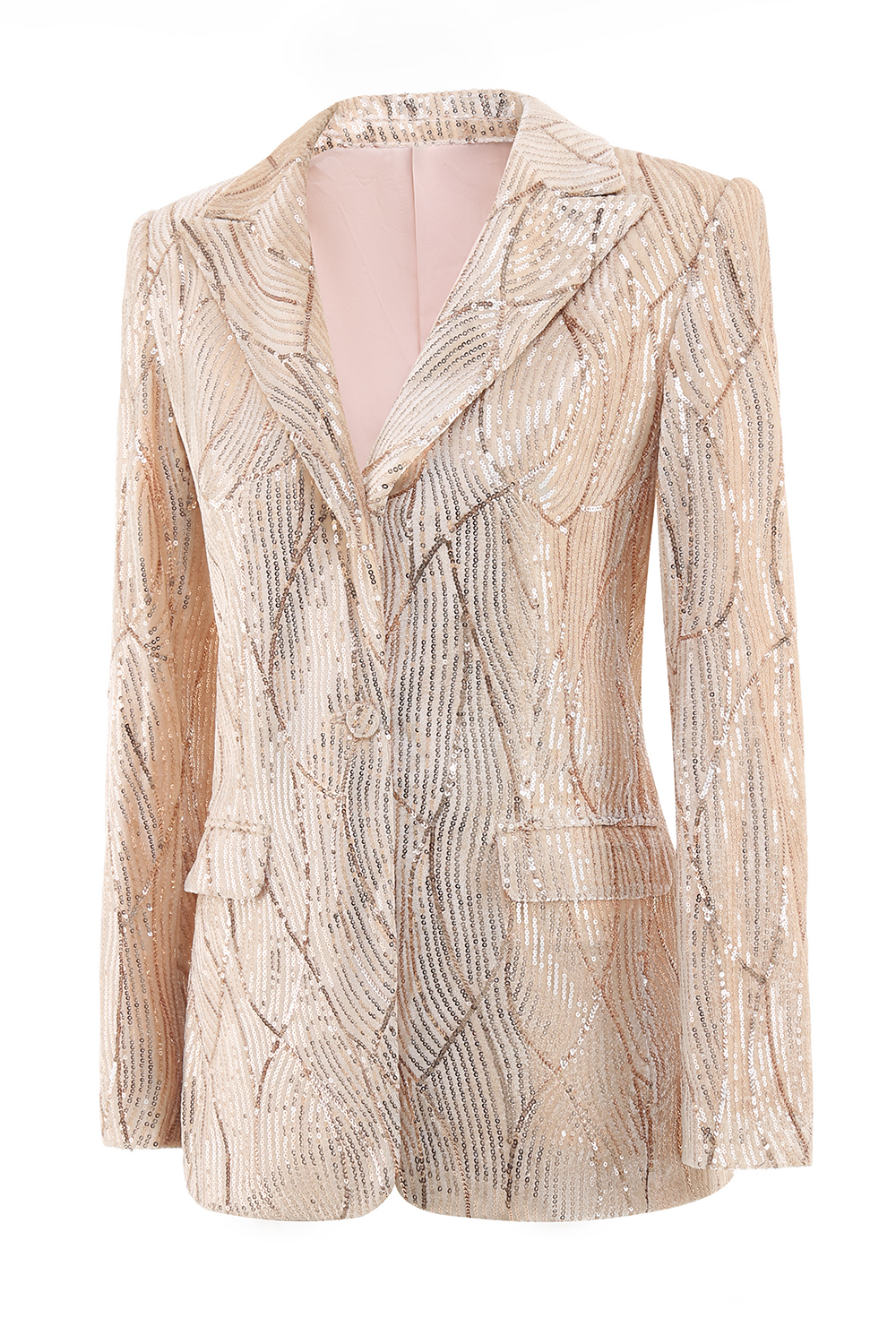 Sparkly Champagne 2 Piece Formal Women Suits