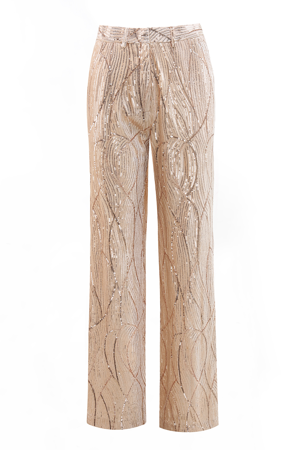 Sparkly Champagne 2 Piece Formal Women Suits