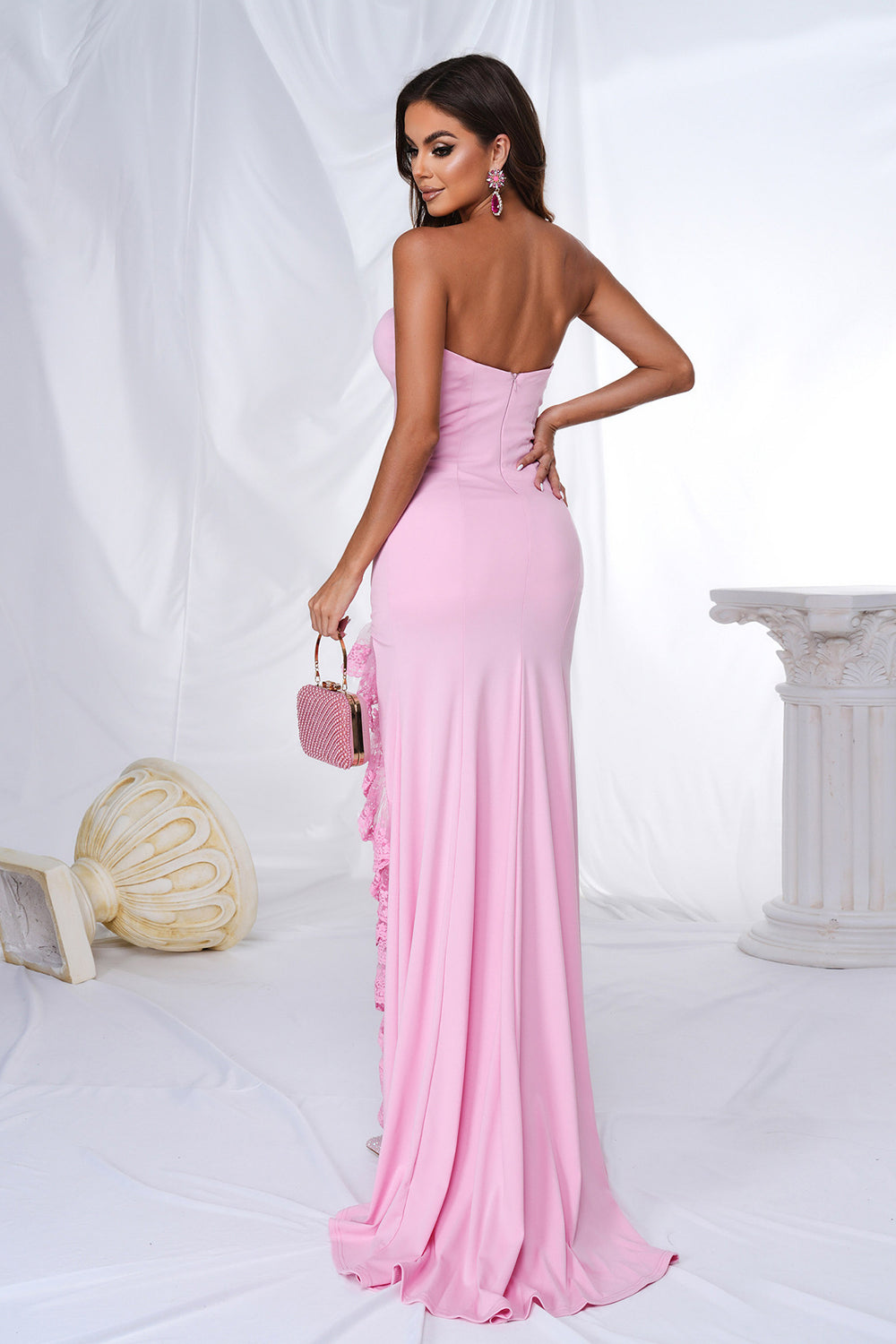 ◆Loulouseoul◆ Glow Mermaid Frill Dress Baby Pink Glow Mermaid Frill Dress (Baby Pink) - LOULOUSEOUL