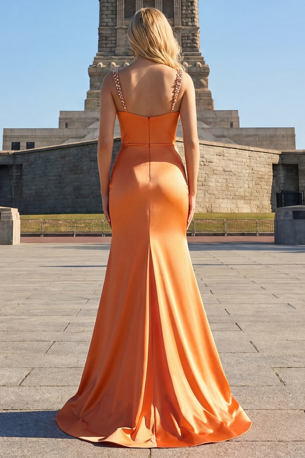 Fuchsia Mermaid Corset Sequin Sweep Train Prom Dress with Slit