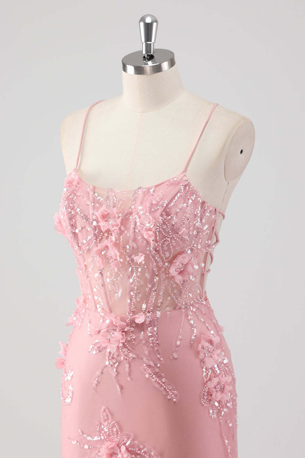 Blue Applique Mermaid Plus Size Tulle Prom Dress with Beading