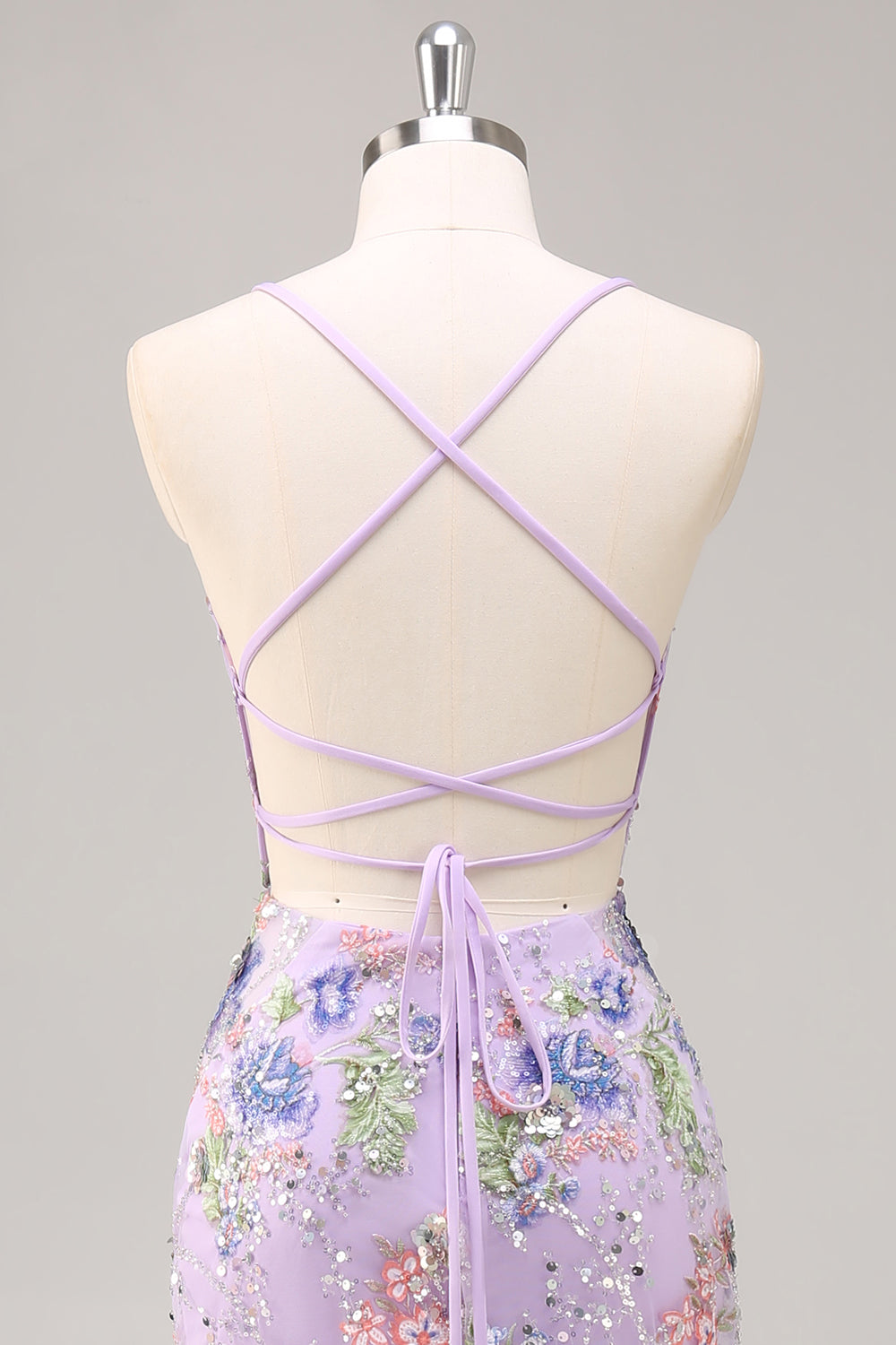 Sparkly Plus Size Pink Mermaid Floral Sequin Maxi Prom Dress