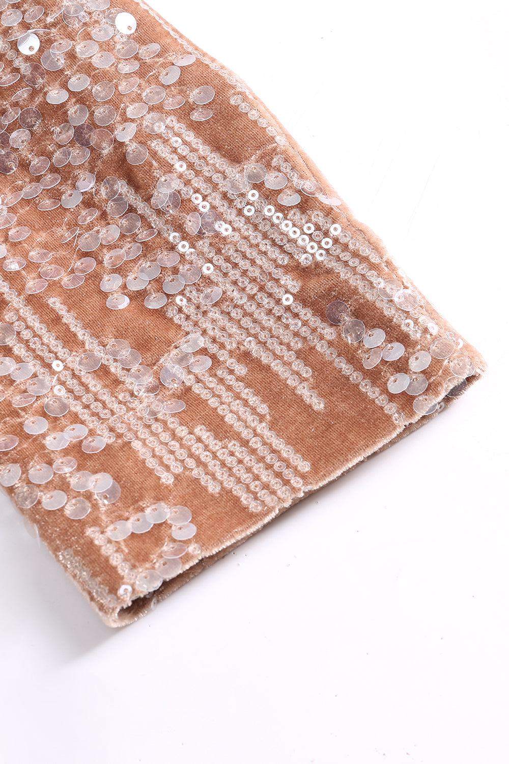 Glitter Dusty Rose Velvet 2 Piece Women's Suits with Sequins