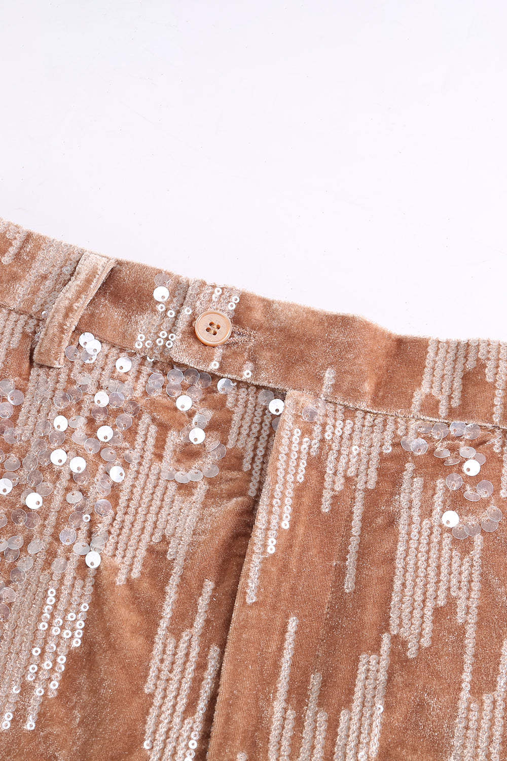 Glitter Dusty Rose Velvet 2 Piece Women's Suits with Sequins
