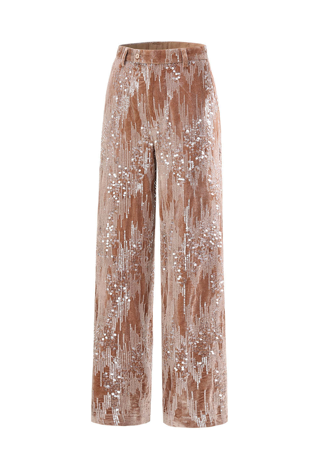 Glitter Dusty Rose Velvet 2 Piece Women's Suits with Sequins