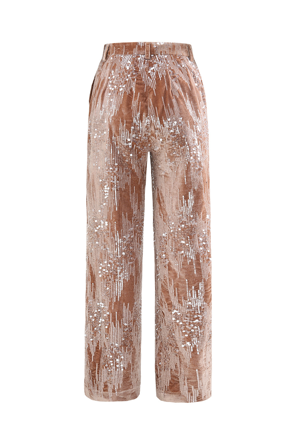 Glitter Dusty Rose Velvet 2 Piece Women's Suits with Sequins