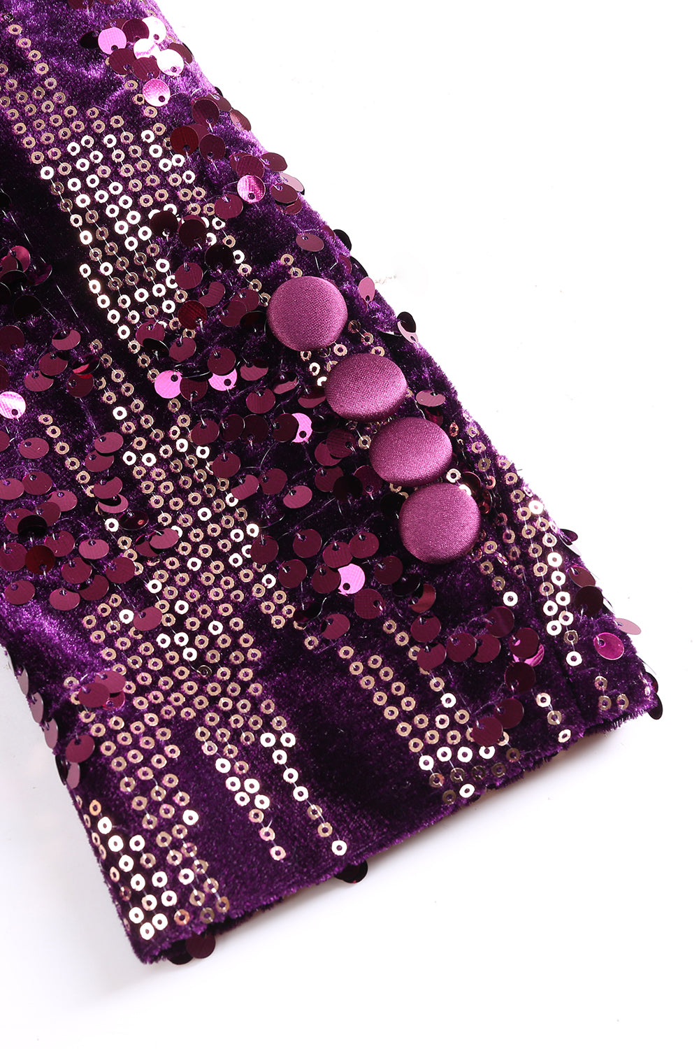 Sparkly Purple Single Button Women's Party Blazer