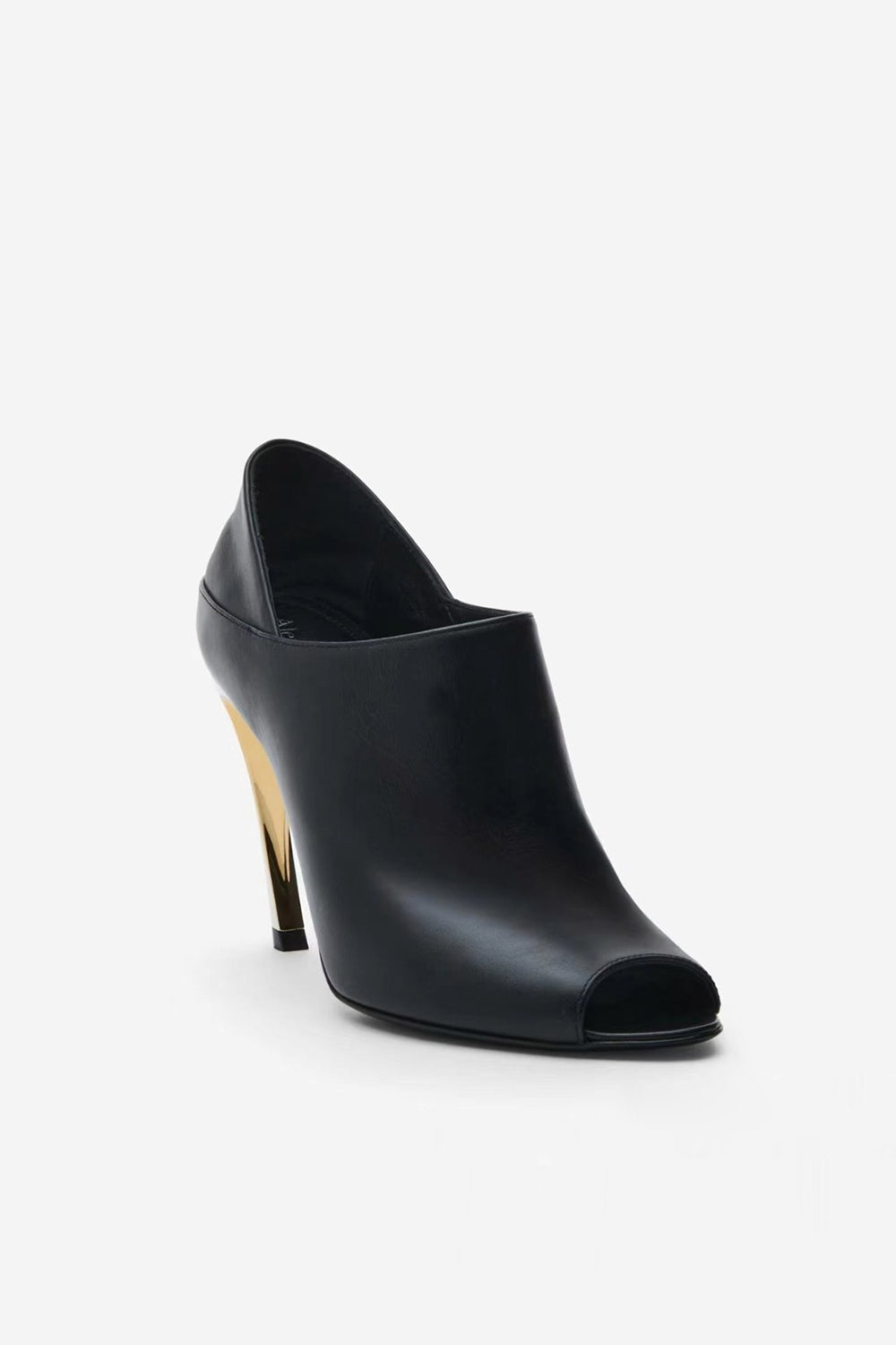 Black Open Toe High Heels