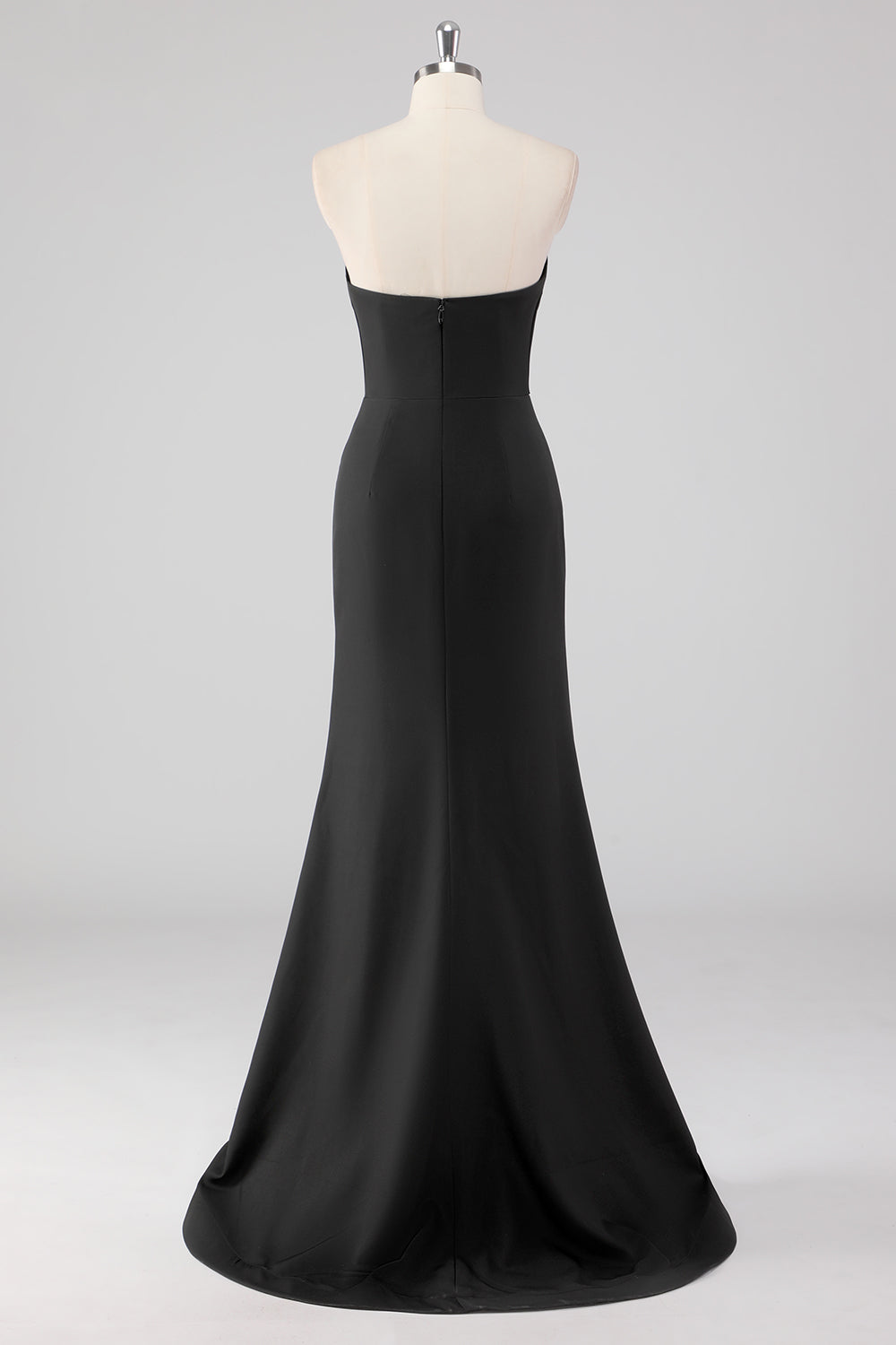 Black Strapless Sweetheart Mermaid Formal Dress with Bow