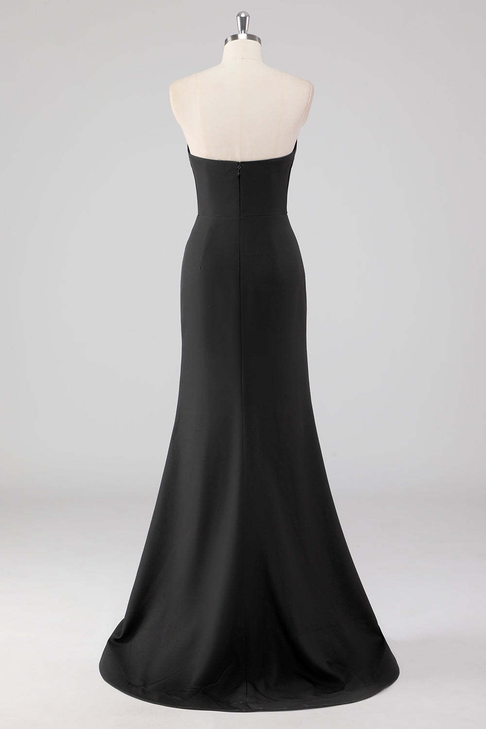 Black Strapless Sweetheart Mermaid Formal Dress with Bow