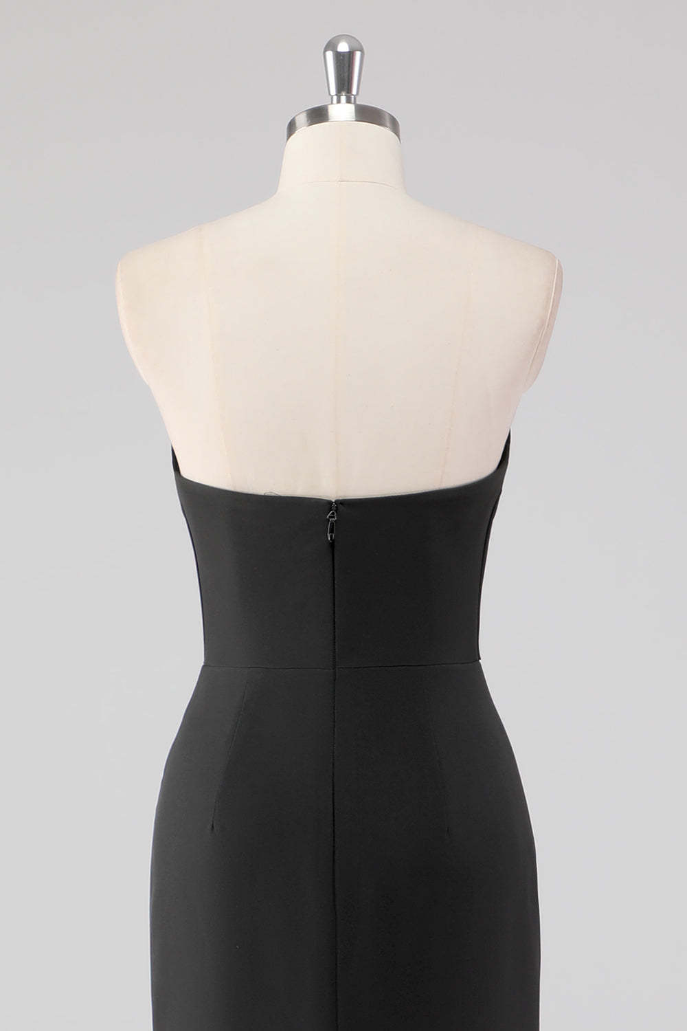 Black Strapless Sweetheart Mermaid Formal Dress with Bow
