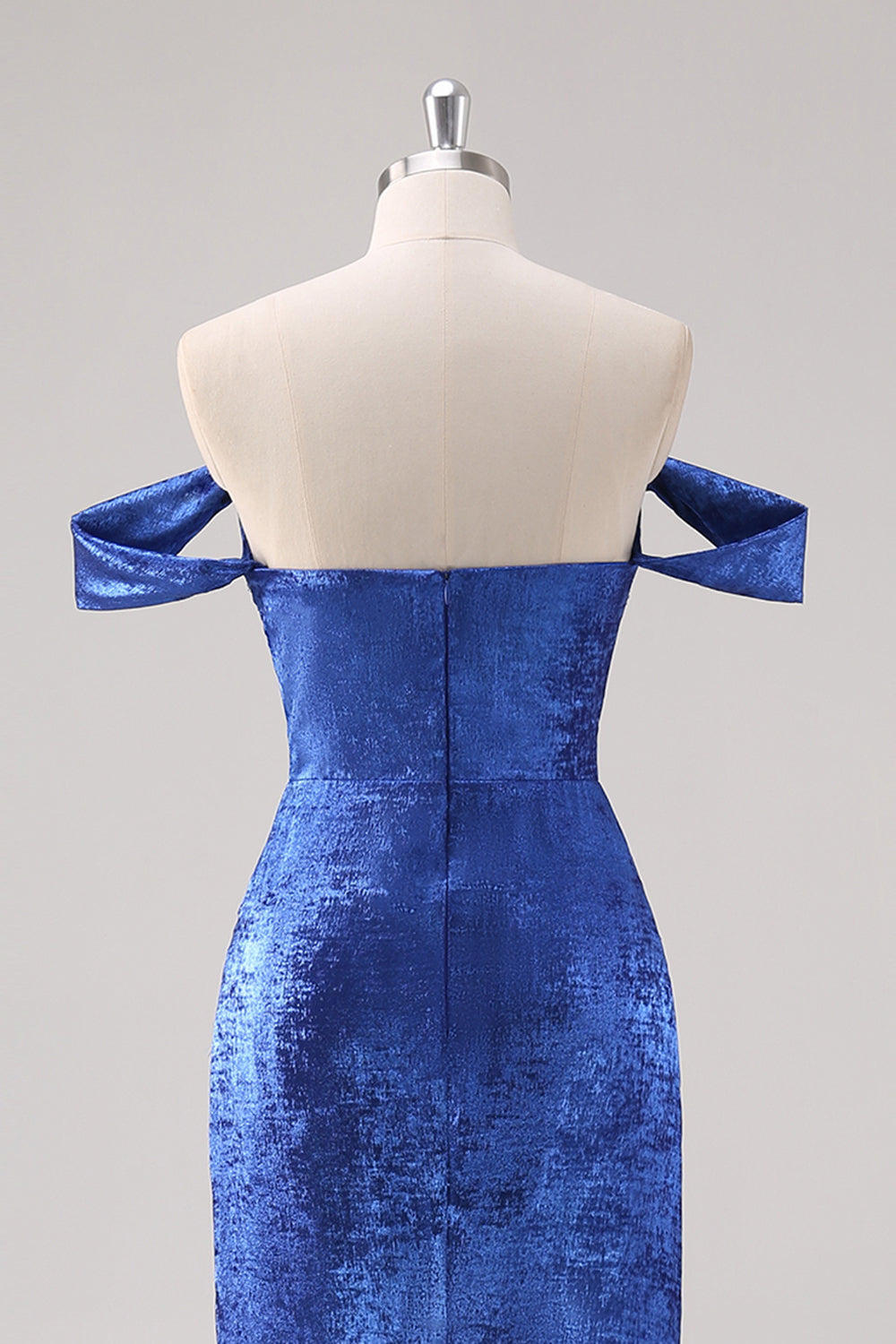 Royal Blue Off the Shoulder Mermaid Maxi Formal Dress