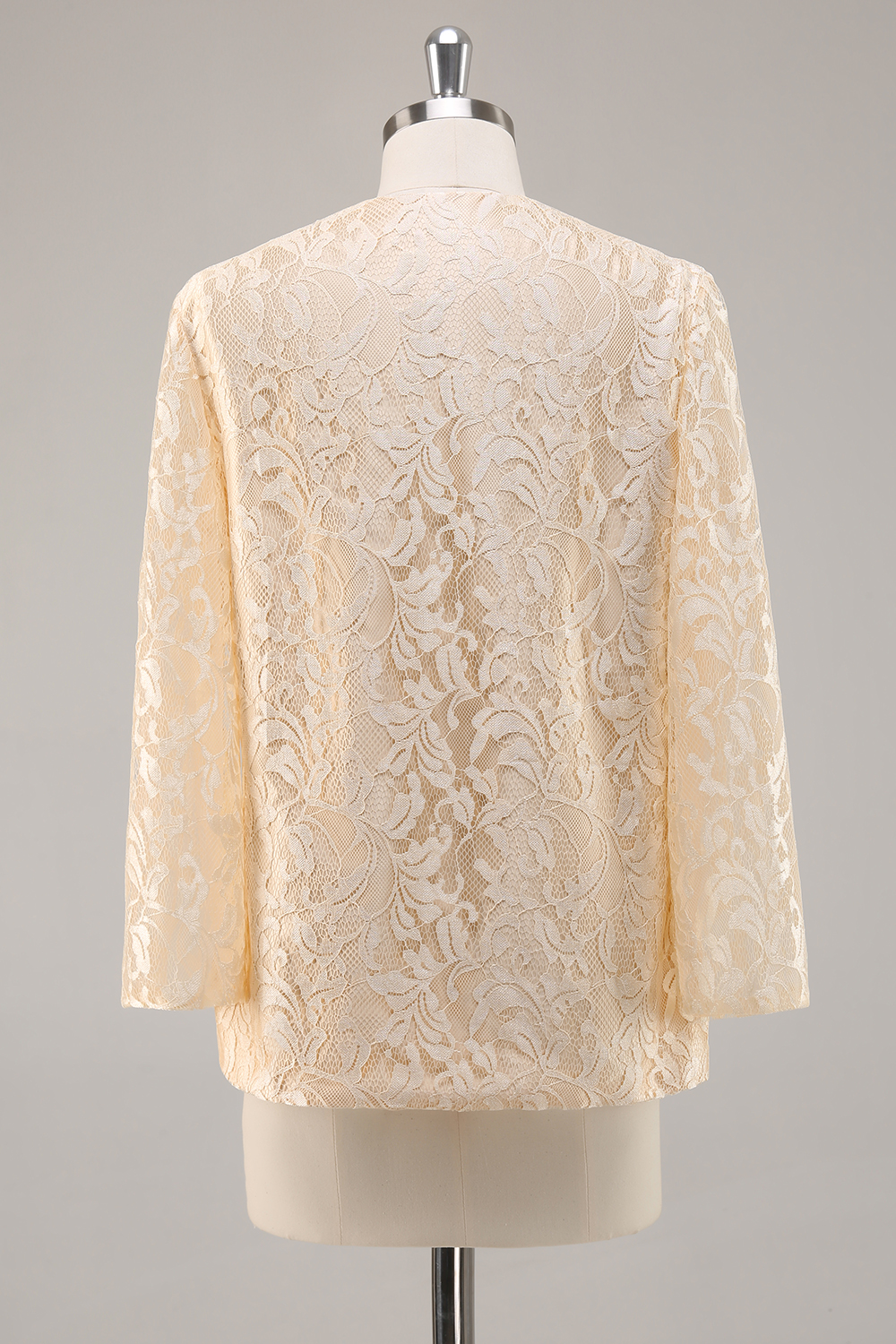 Maxi Champagne A-Line Satin Mother of the Bride Dress with Jacket