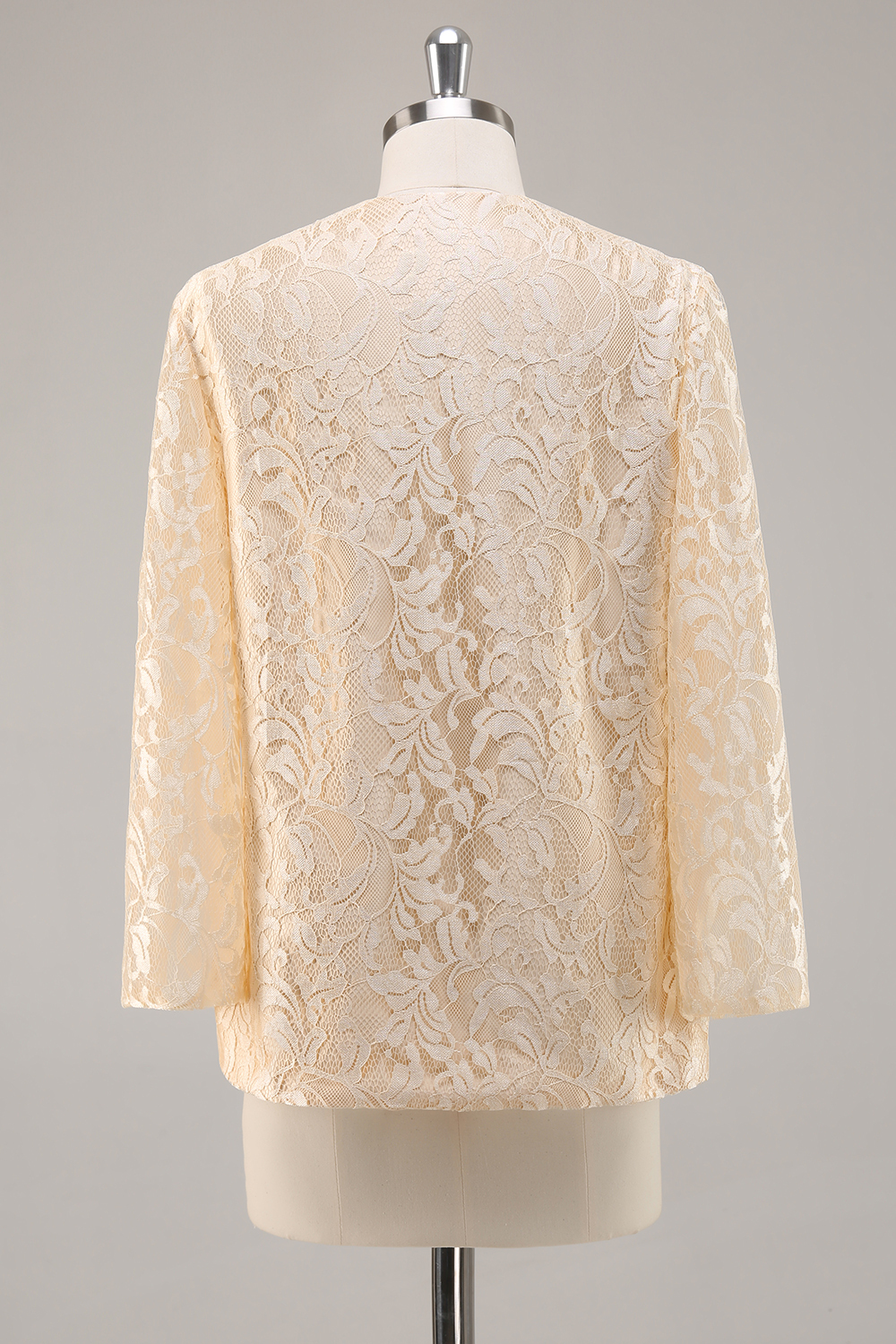 Maxi Champagne A-Line Satin Mother of the Bride Dress with Jacket